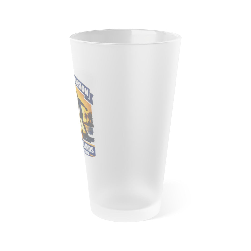 Frosted Pint Glass 16oz – MISF Play with Pride Logo Beer Pint, Frosted Ale Glass