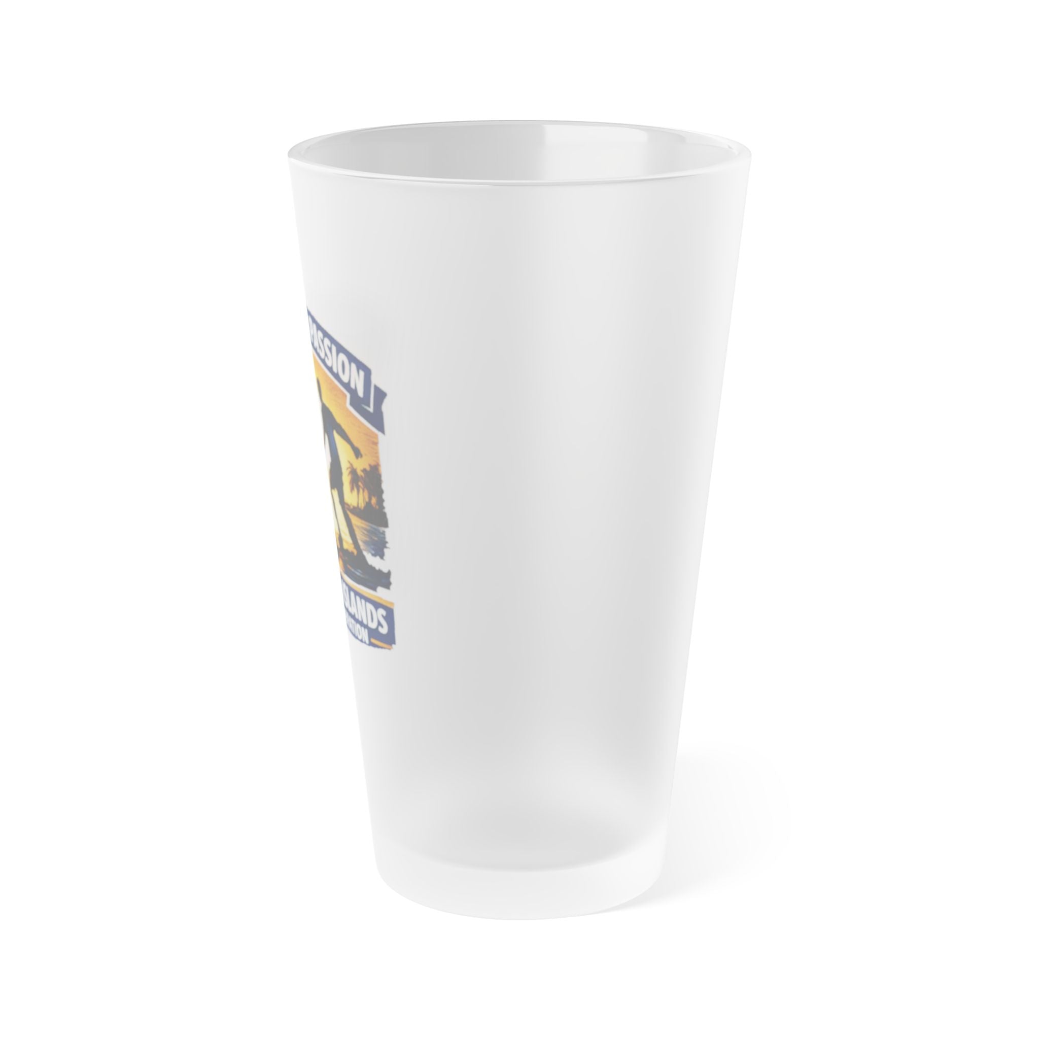 Frosted Pint Glass 16oz – MISF Play with Pride Logo Beer Pint, Frosted Ale Glass