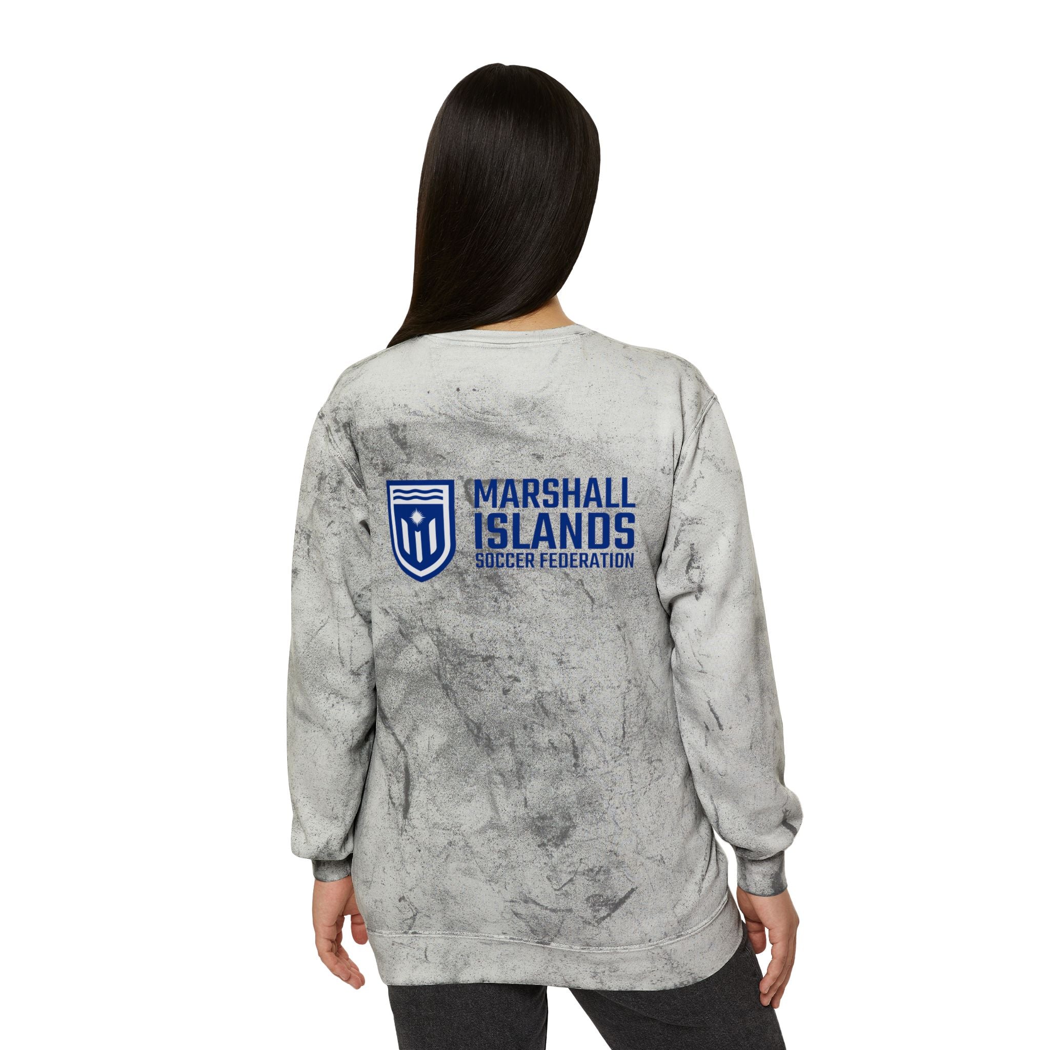 Marshall Islands Crewneck Sweatshirt – Marble Dye Casual Pullover
