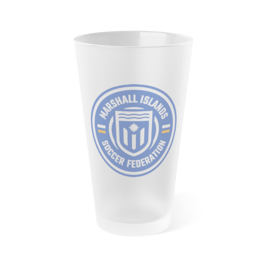 Frosted 16oz Pint Glass with MISF Blue Crest Logo