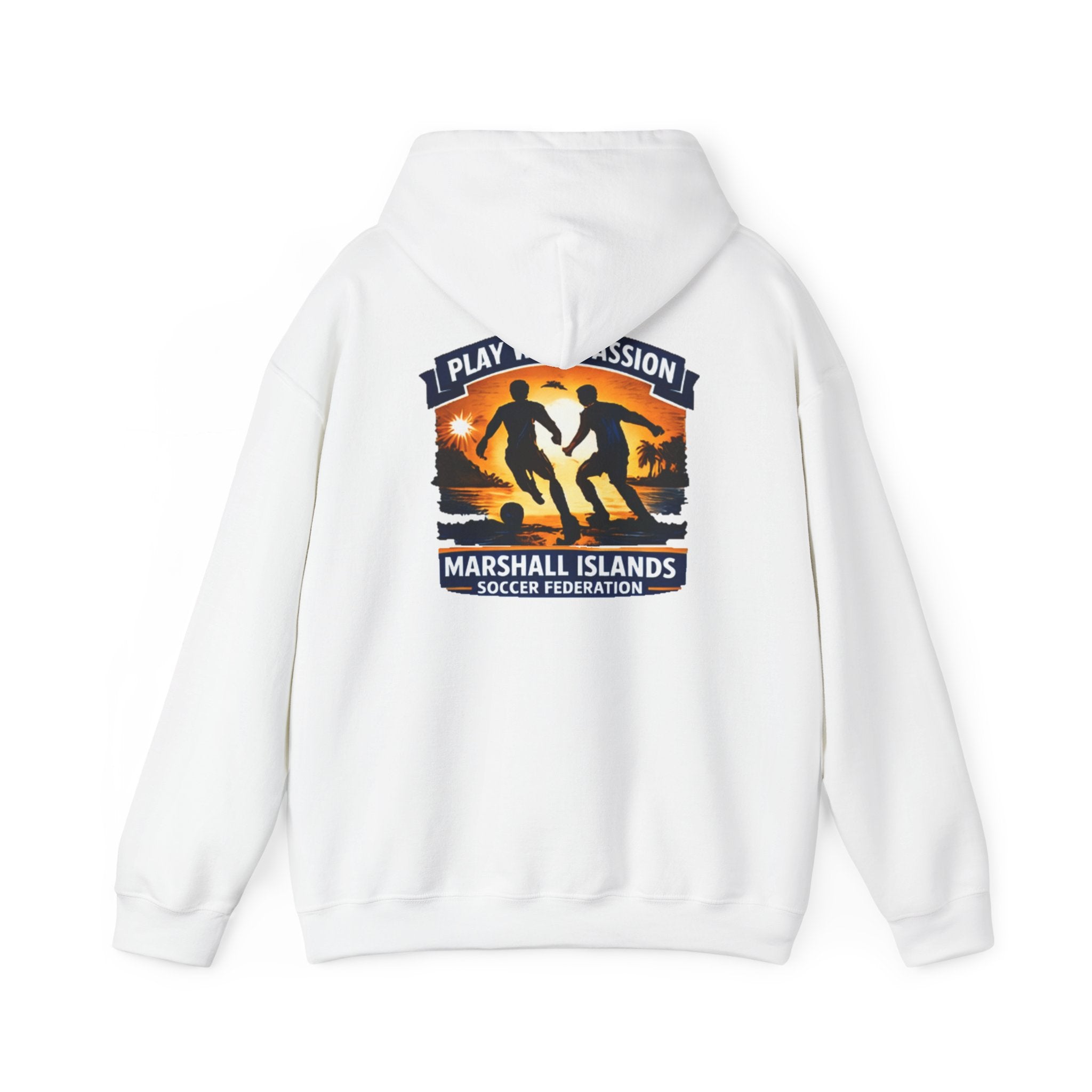 Marshall Islands Soccer Hoodie — "Play with Passion" Federation Logo