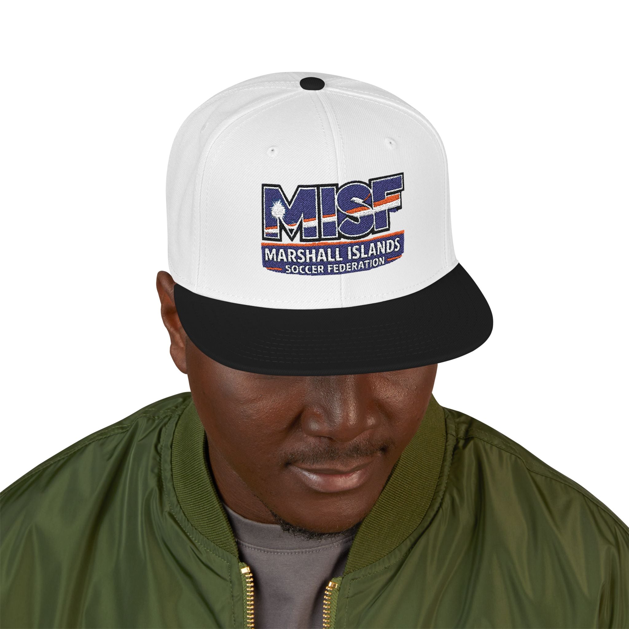 Snapback Flat-Billed Cap MISF Flag Logo