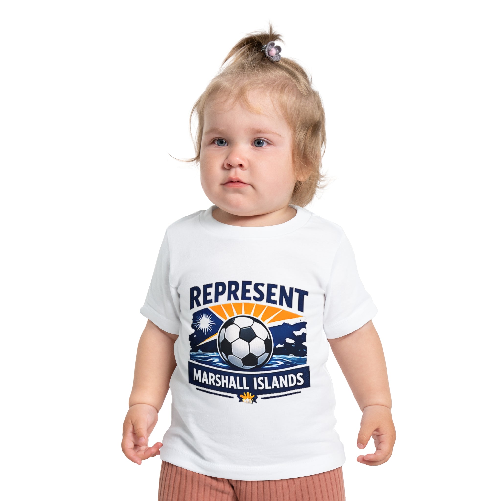 Baby T-Shirt - "Represent Marshall Islands" Soccer Graphic