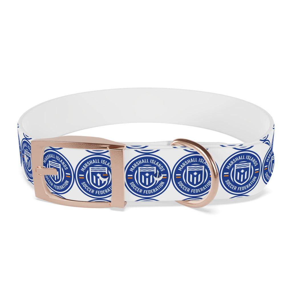 Marshall Islands Soccer Federation Dog Collar — Blue Emblem Pet Collar