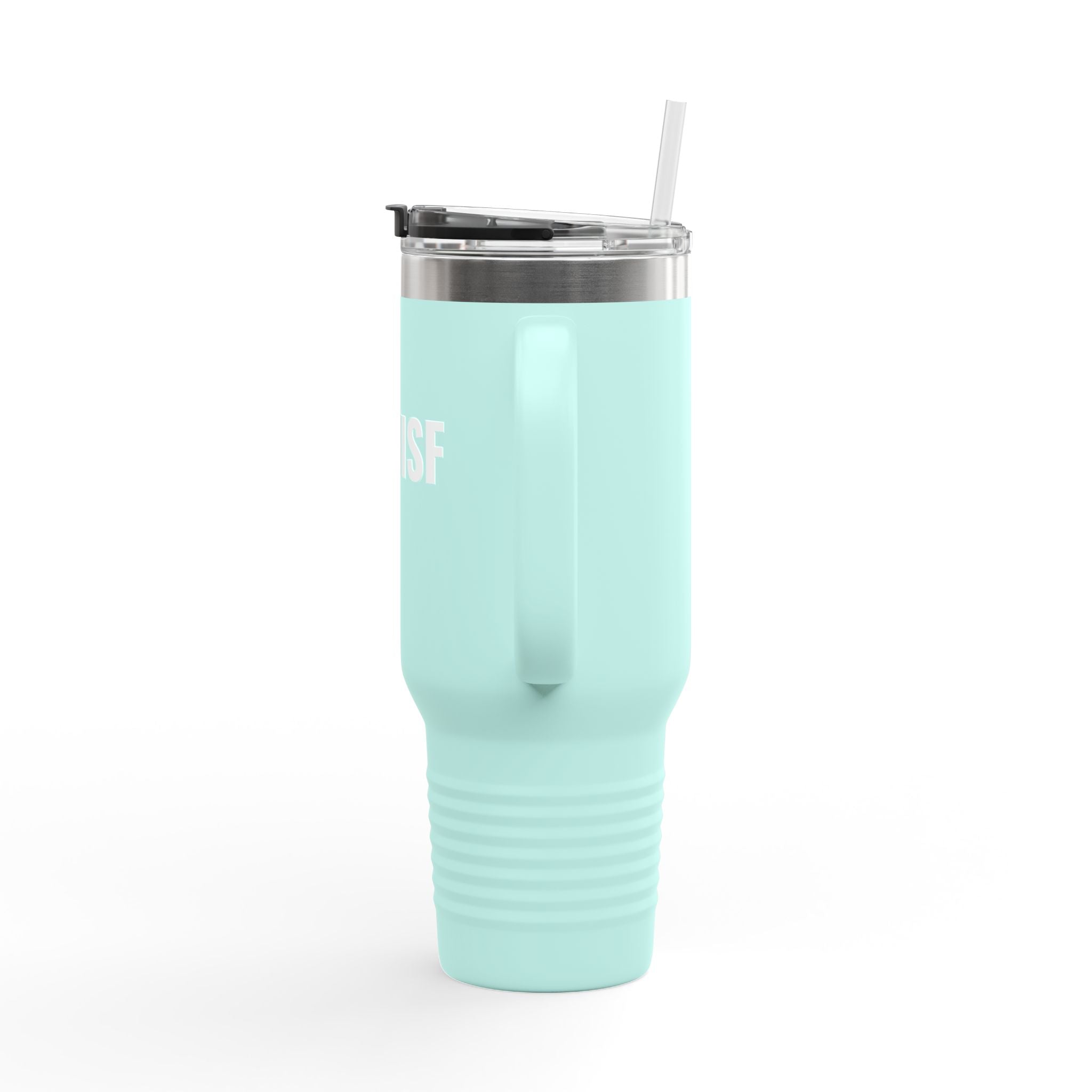 MISF 40oz Insulated Travel Mug — Large Stainless Steel Tumbler with Straw & Handle