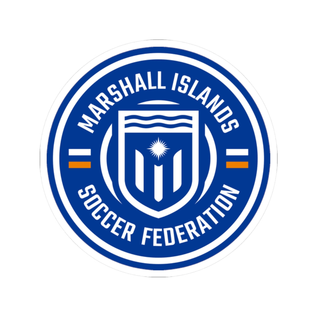 Marshall Islands Soccer Federation Sticker — Round Kiss-Cut Decal