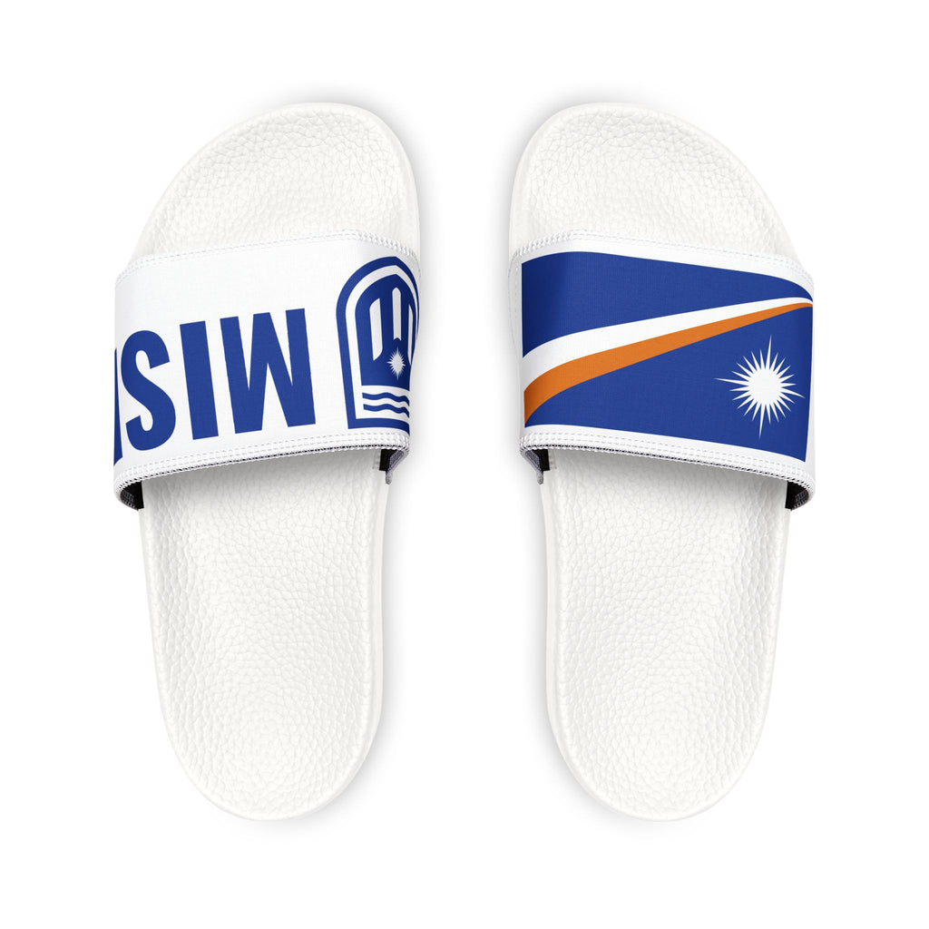 Marshall Islands Flag Youth Slide Sandals – Removable Strap Comfort