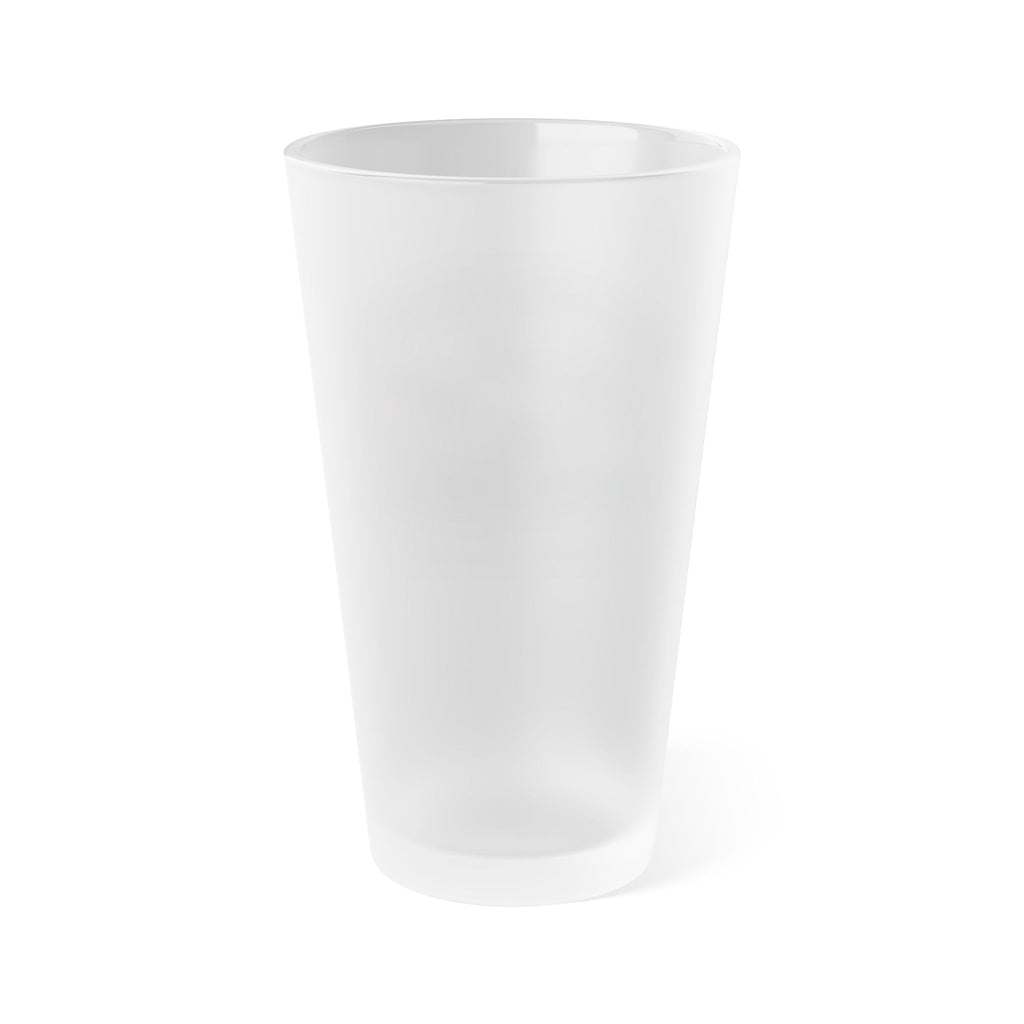 Frosted 16oz Pint Glass — MISF Vintage Soccer Crest Beer Cup
