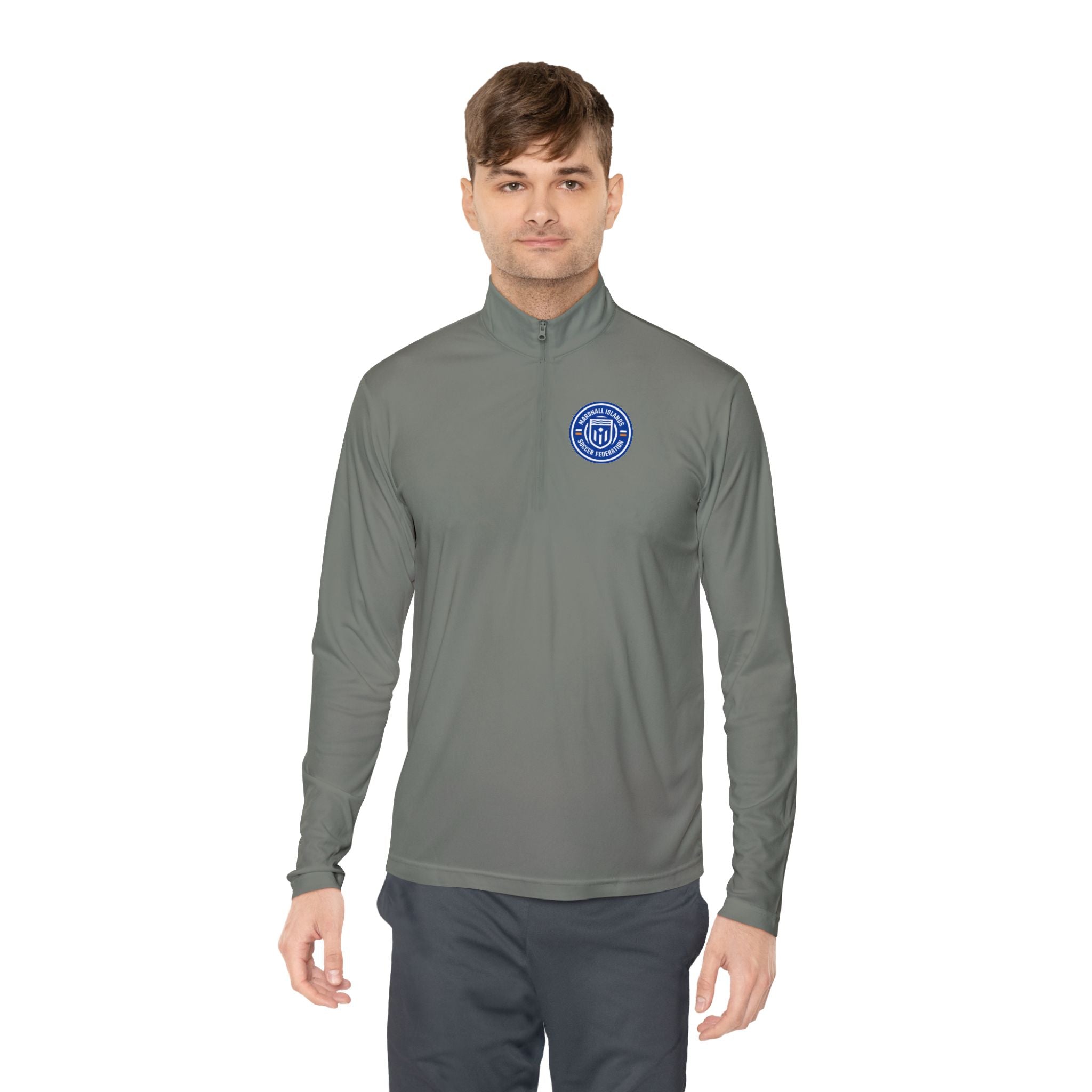 Nantucket Club Quarter-Zip Pullover - MISF Coastal Nautical Emblem