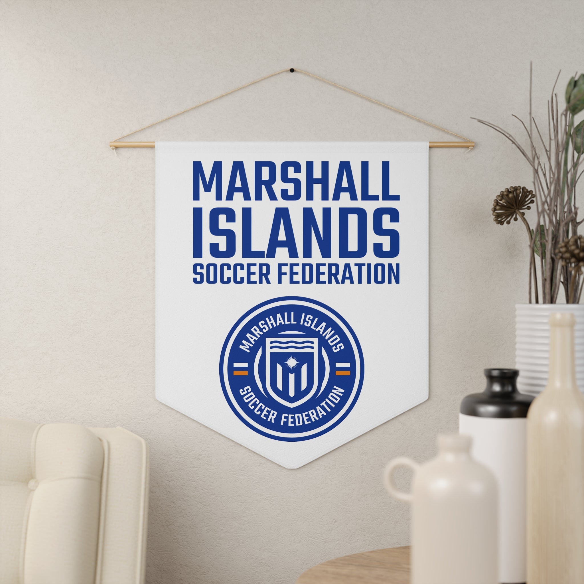 Marshall Islands Soccer Federation Pennant – Team Banner Wall Flag