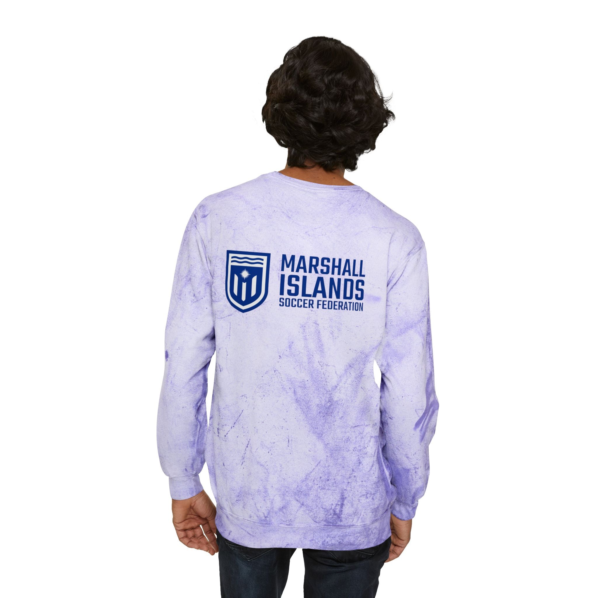 Marshall Islands Crewneck Sweatshirt – Marble Dye Casual Pullover
