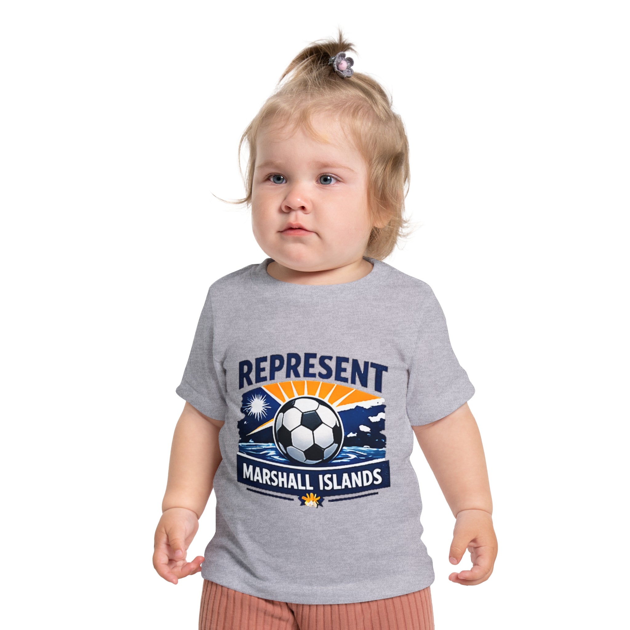 Baby T-Shirt - "Represent Marshall Islands" Soccer Graphic