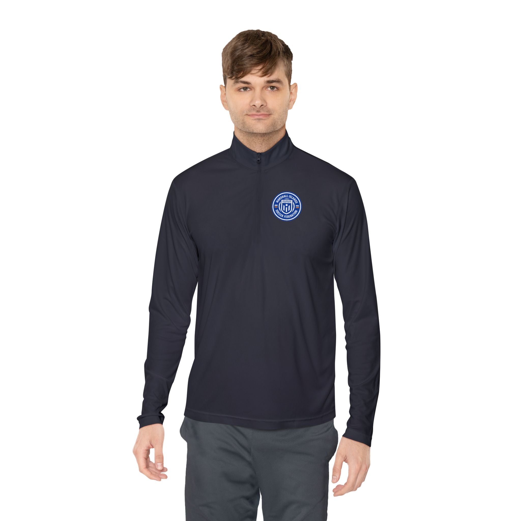 Nantucket Club Quarter-Zip Pullover - MISF Coastal Nautical Emblem