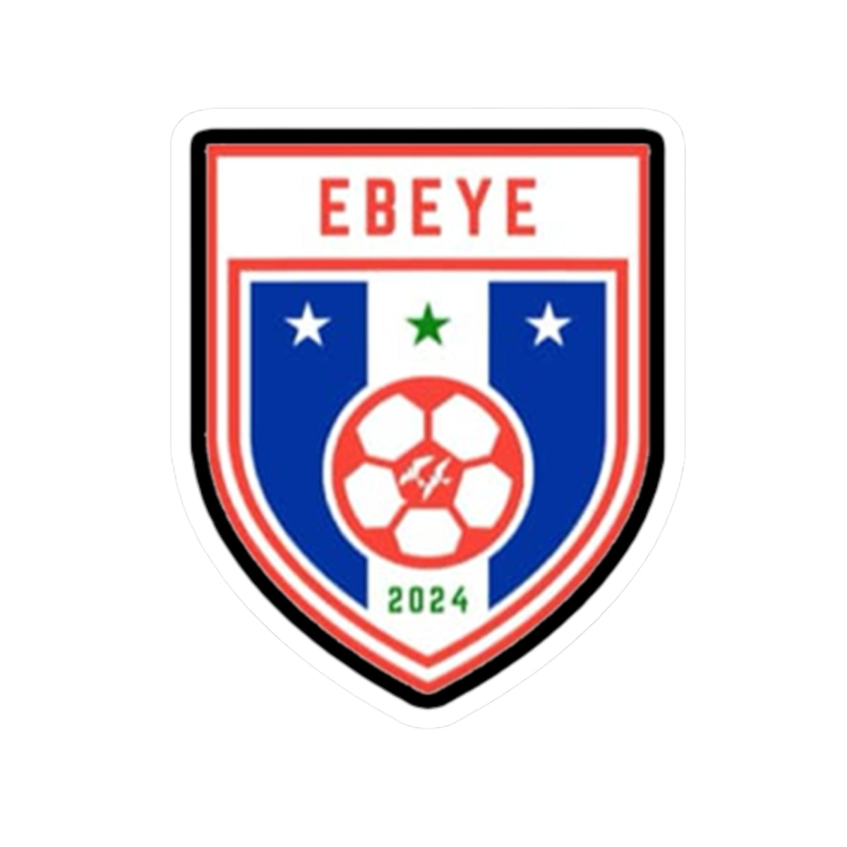 Ebeye Crest Soccer Shield Kiss-Cut Sticker – 2024 Team Emblem