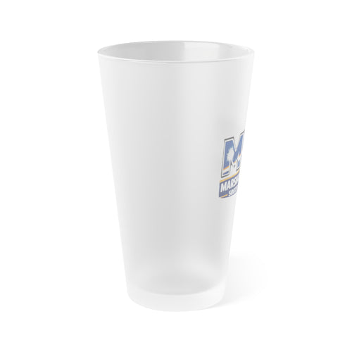 Frosted Pint Glass – Marshall Islands Flag Logo 16oz