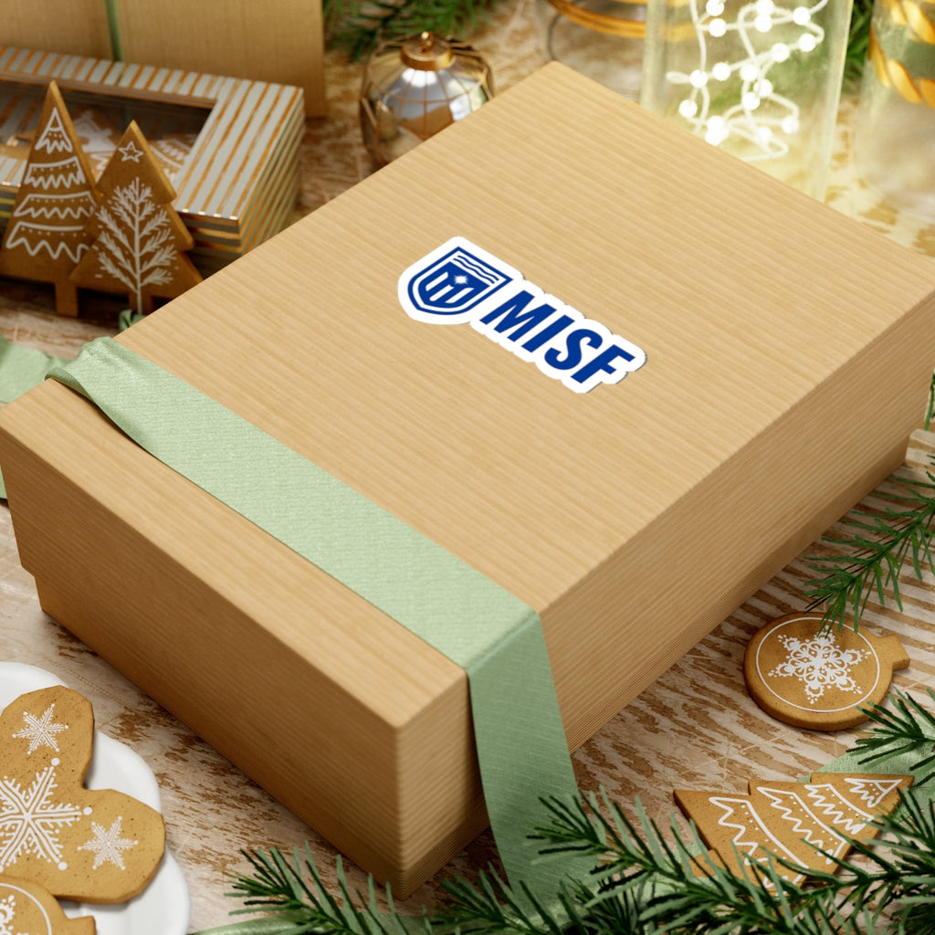 MISF Logo Sticker — Blue Shield Laptop Decal (Kiss-Cut)