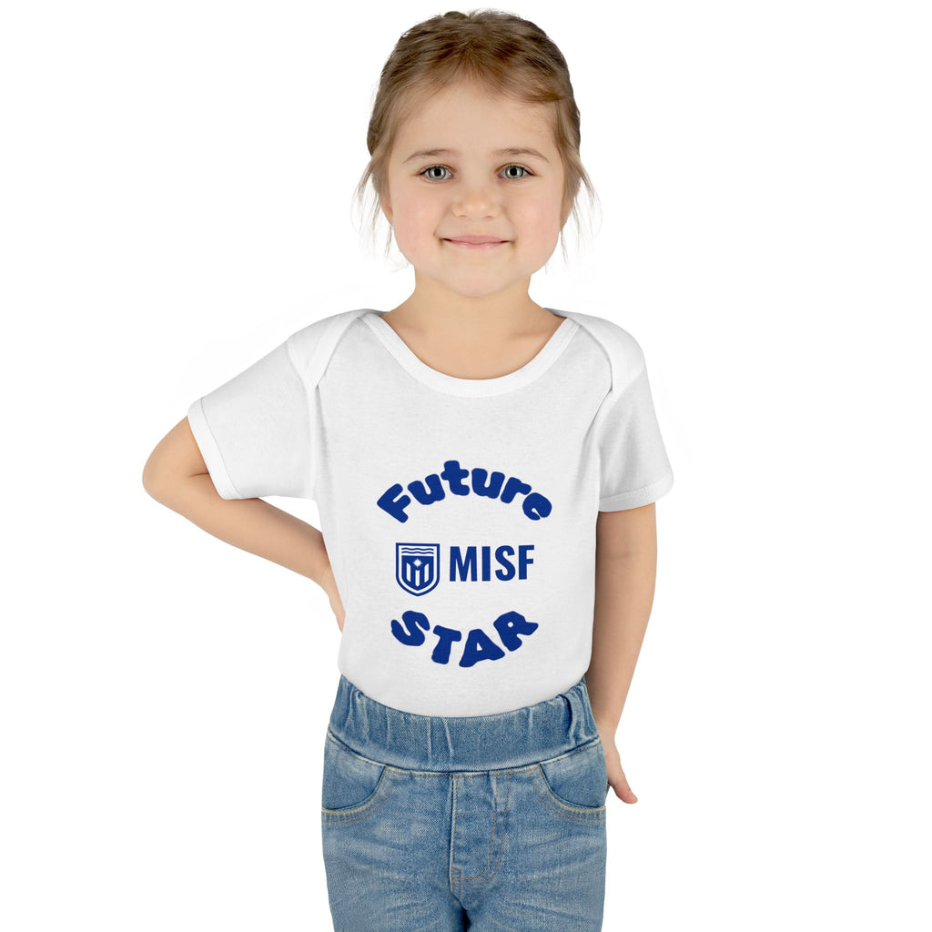 Infant Bodysuit - "Future Star" Baby Onesie with MISF Crest, Soft Cotton Rib