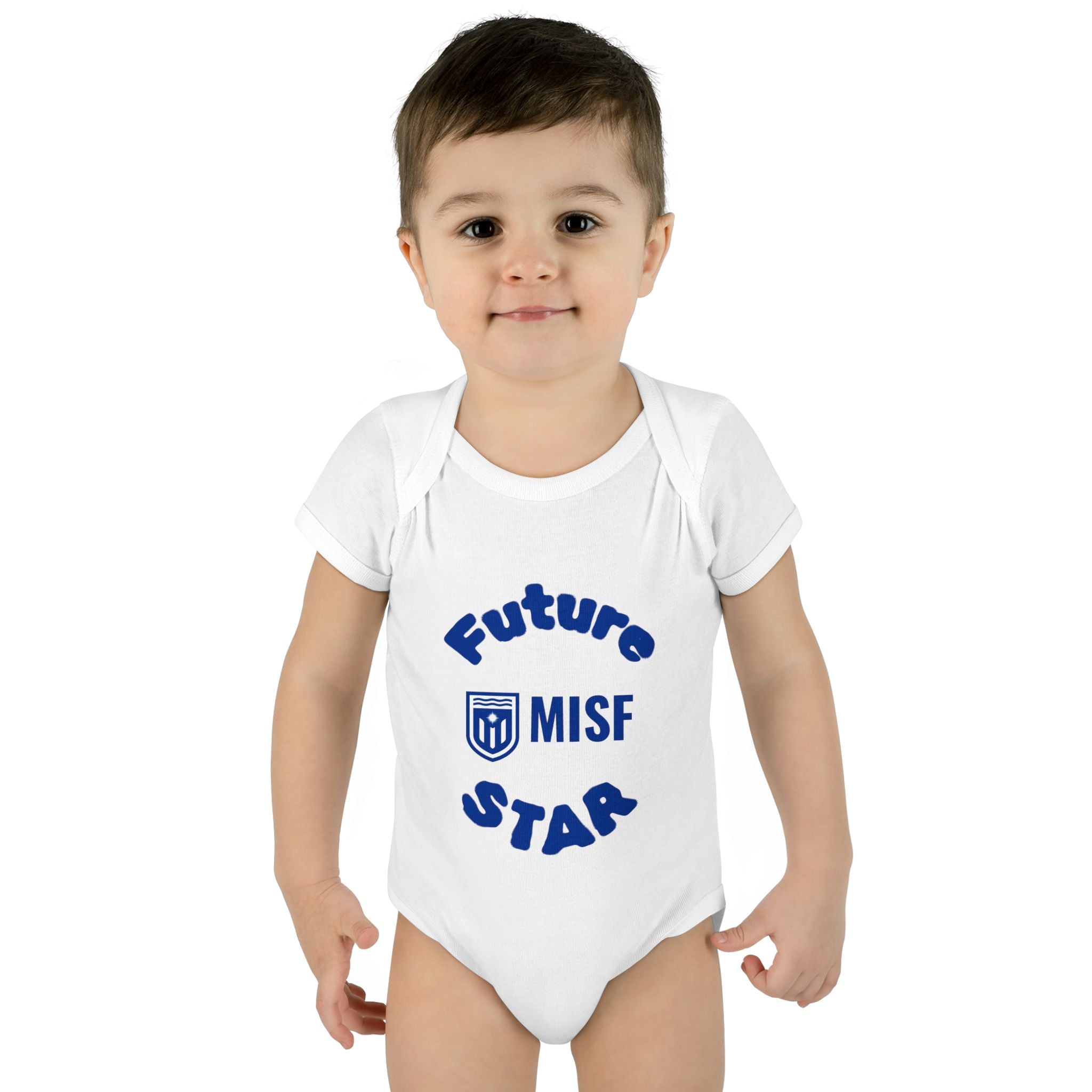 Infant Bodysuit - "Future Star" Baby Onesie with MISF Crest, Soft Cotton Rib
