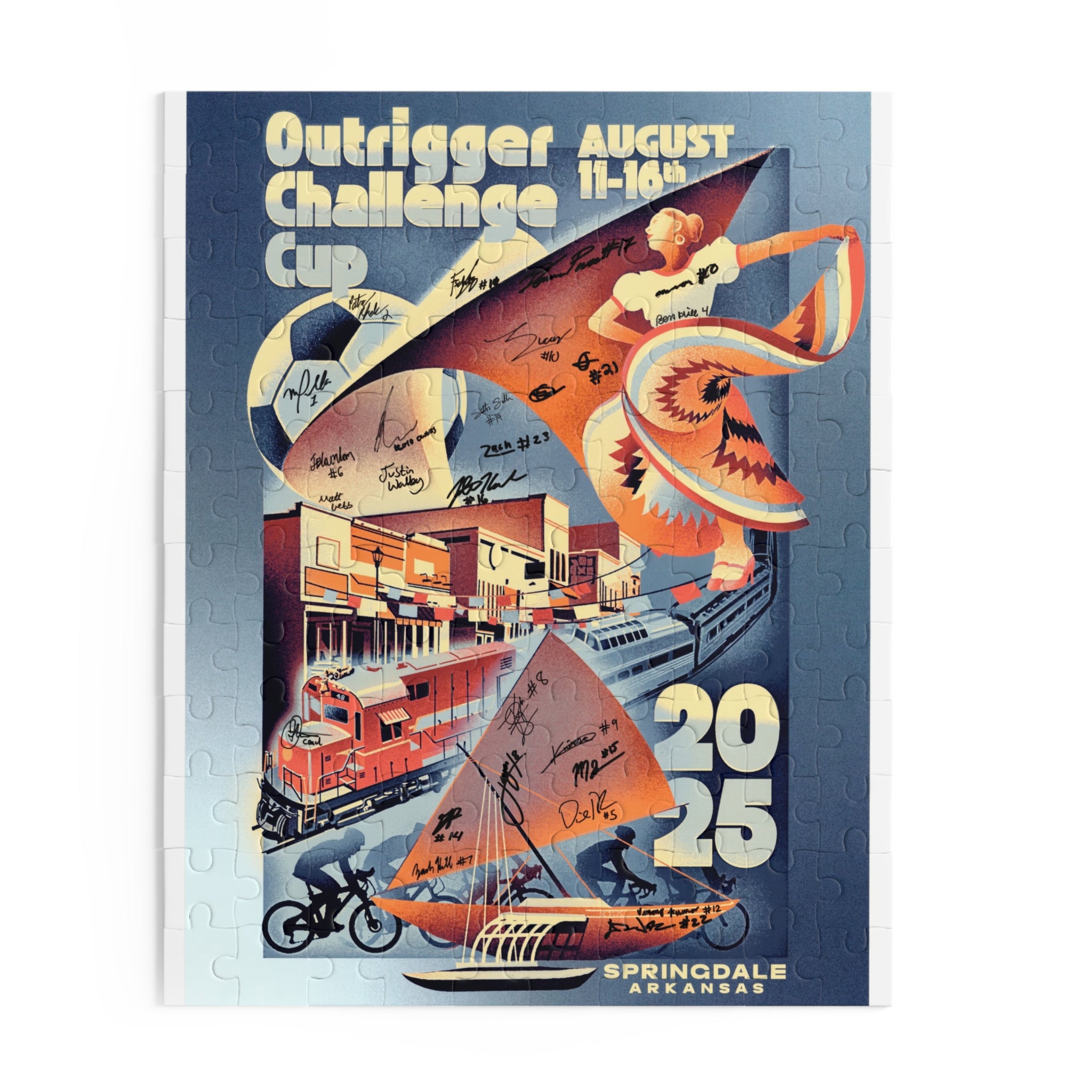Outrigger Challenge Cup 2025 MISF Vintage Poster Puzzle — 500/252/120-Piece